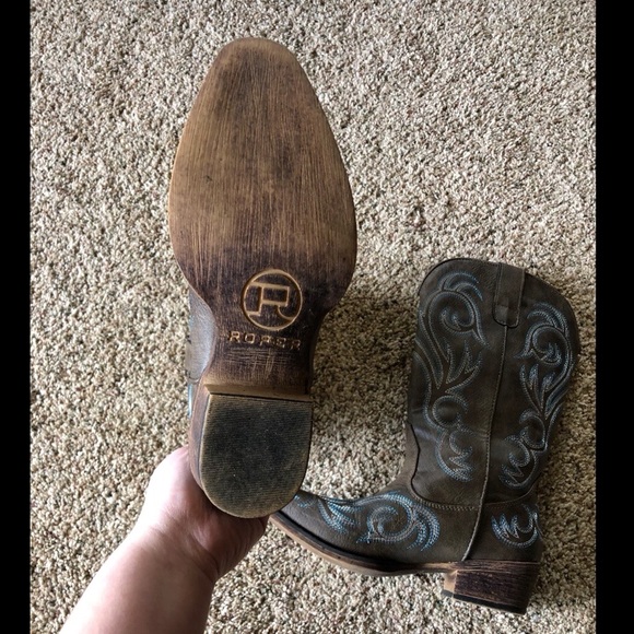 Roper Riley Brown Snip Toe Boots - Picture 6 of 8